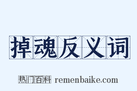 掉魂反义词是什么意思的图片